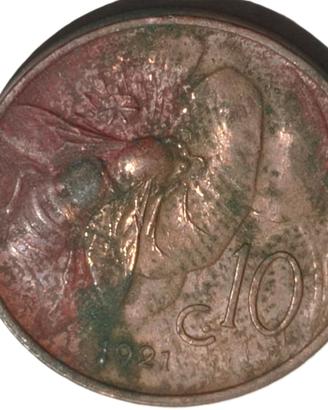 MONETA 10 CENTESIMI 1921 VITTORIO EMANUELE III A16