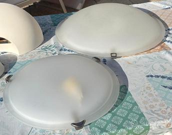 Set di 2 Applique da Parete in Vetro Satinato