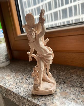 Scultura legno san sebastiano di August Goller