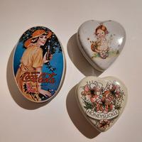 3 scatoline in latta da collezione 