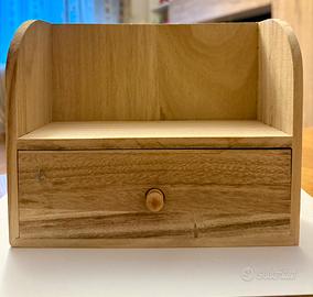 Portagioie in legno grezzo per decoupage