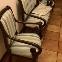 Poltrona in pelle e poltroncine da ingresso