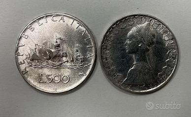 500 Lire  argento Caravelle anni 59’-61’