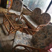 salottino in bambù per terrazzo 