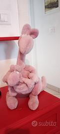 Peluche collezione Mordillo canguro rosa 