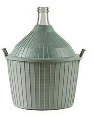damigiana da 54 lt. verde con copertura 