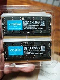 Crucial RAM DDR5 48GB Kit (2x24GB) 5600MHz SODIMM