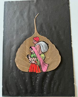 Dipinto a mano su foglia di Pipal