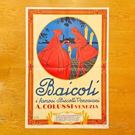 Manifesto Colussi vintage anni 40