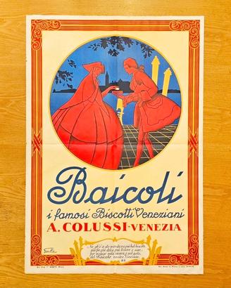 Manifesto Colussi vintage anni 40
