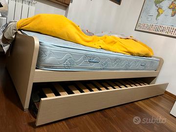 Lettino con letto estraibile
