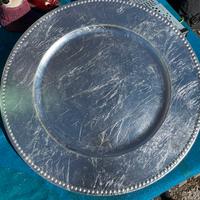 Sottopiatti in Plastica Color Argento n° 6 cm.36