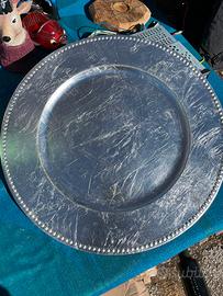 Sottopiatti in Plastica Color Argento n° 6 cm.36