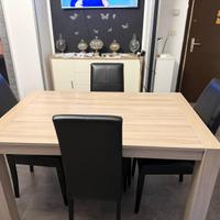 Tavolo allungabile con 4 sedie quasi nuovo