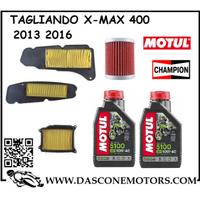 KIT TAGLIANDO XMAX 400 10W40 MOTUL 5100 2013 2016