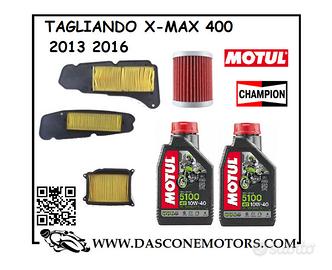 KIT TAGLIANDO XMAX 400 10W40 MOTUL 5100 2013 2016