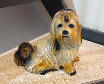 Statuina Cane Shih Tzu in ceramica Anni '70