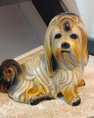 Statuina Cane Shih Tzu in ceramica Anni '70