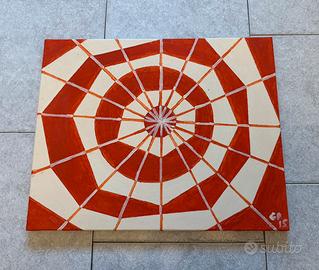 Quadro astratto bianco/arancio