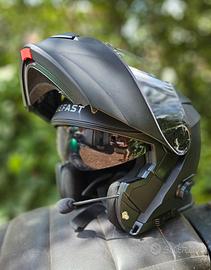Casco Moto modulare BEFAST Nero Opaco (Taglia M)