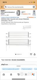 Lettino da degenza completo di barre laterali e ma
