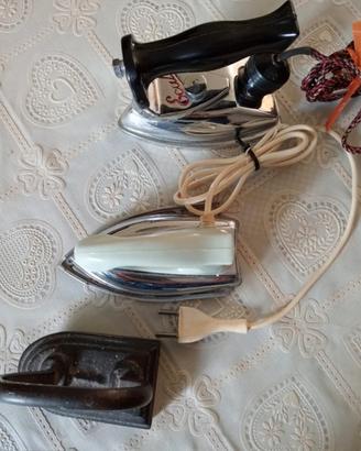 3 ferri da stiro vintage anni 30/50/60 funzionanti