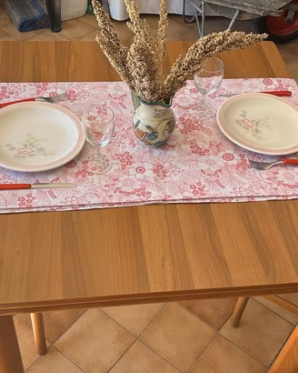 Tavolo cucina salone 90 x 90 raddoppiabile rovere