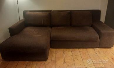 Divano tessuto piuma penisola 