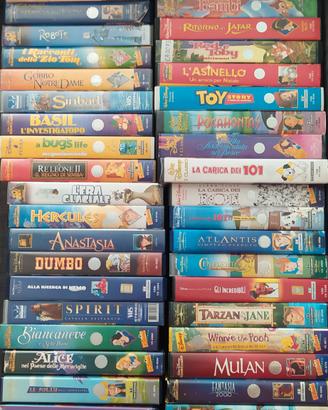 43 Videocassette VHS cartoni 
