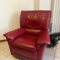 Poltrona Reclinabile in vera pelle