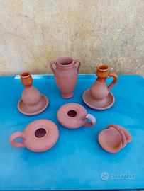 oggetti decorativi in terra cotta vintage 