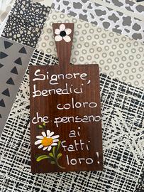 Tagliere legno decorato