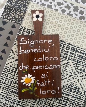 Tagliere legno decorato