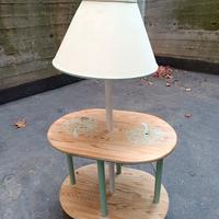 Lampada–tavolino “Verde salvia”