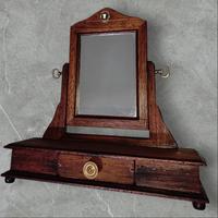 antica specchiera  portagioie con  pietre e cammeo