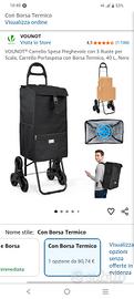 carrello spesa 3 ruote termico