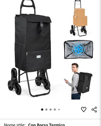 carrello spesa 3 ruote termico