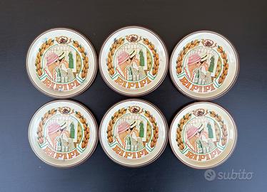 6 Sottobicchieri Vintage - Idriz Acquaviva