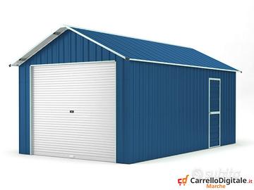 Capanno container box 360x762cm serranda blu
