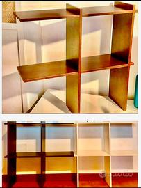 4 pensili - librerie in legno modulari, 70x70x21👇