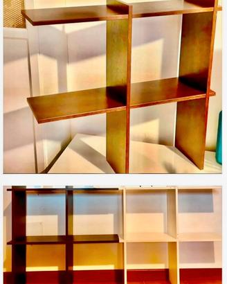 4 pensili - librerie in legno modulari, 70x70x21👇