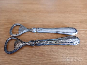 coppia apribottiglie marca Olri argento 