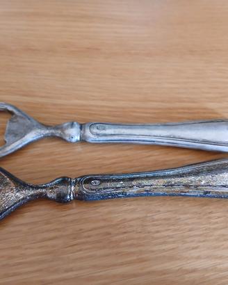 coppia apribottiglie marca Olri argento 