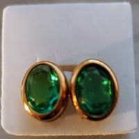 orecchini clips pietra verde Alta bigiotteria 