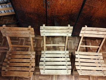 Sedie pieghevoli in legno