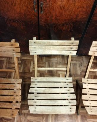 Sedie pieghevoli in legno