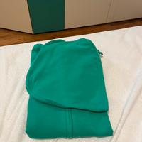 Felpa con zip verde brillante