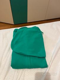 Felpa con zip verde brillante