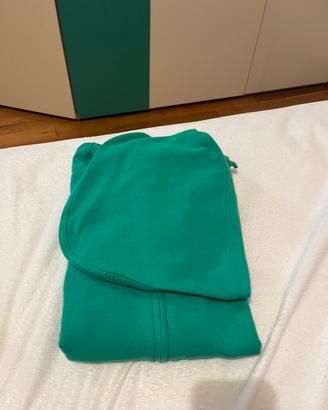 Felpa con zip verde brillante