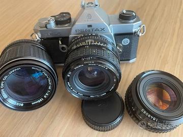 Pentax MX corredo 28mm 50mm e 135mm funzionante!
